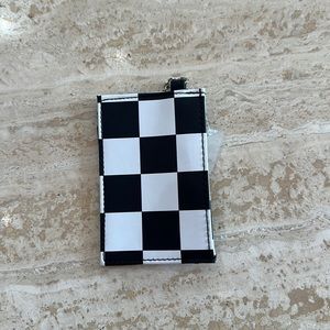 Joshua Tree Coin Purse keychain hexagonal white and black